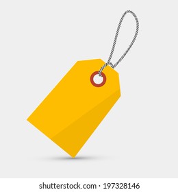 Empty Yellow Label, Tag With String