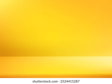 Empty yellow studio background. Space for selling products on the website. Background vector 3d with podium. Vector illustration.