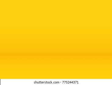 Empty yellow studio room background. Used for display or montage your products - Vector