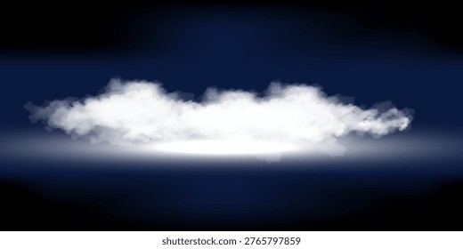 Empy wall scene background.Empty asphalt scene with blue rays.  ackground blue street with smoke.