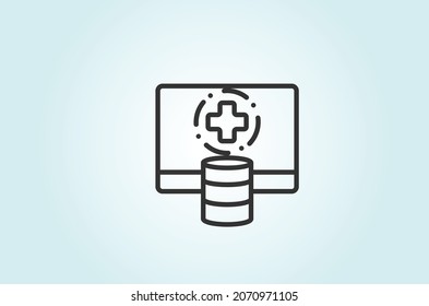 EMR Databases Icon Vector Design