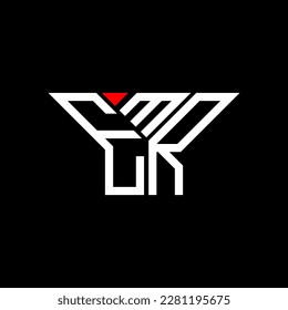 Diseño creativo del logotipo de la carta EMR con gráfico vectorial, logotipo sencillo y moderno de EMR.