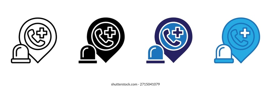 Icono de emergencia Multi Style Ilustración vectorial