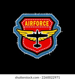 emroidery insignia aircraft
,logo,emblem,sticker,vector illustration design