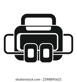 Ems defibrillator icon simple vector. Automatic care device. Patient cardiac attack