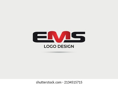 ems e m's typografische logo design