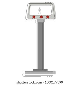 EMS MACHINE LINE ART FLAT ILLUSTRATION 