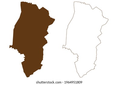 Emsland district (Federal Republic of Germany, rural district, State of Lower Saxony) map vector illustration, scribble sketch Emsland map