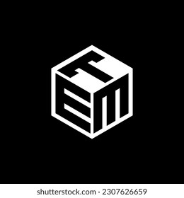 EMT letter logo design in illustration. Vector logo, calligraphy designs for logo, Poster, Invitation, etc.