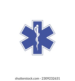 Emt Paramedic medic emergency logo design icon vector symbol 