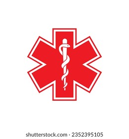 Emt Paramedic, EMT Star of Life. ambulance logo High-quality vector.