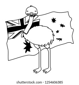 Emu Hat Australian Flag Celebration Stock Vector (Royalty Free ...