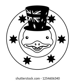 emu hat australian flag emblem