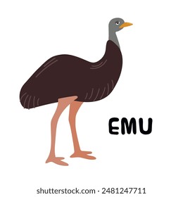 Emu icon clipart avatar logtotype isolated vector illustration 