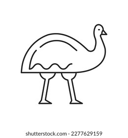 Emu icon. High quality black vector illustration.