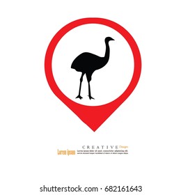 emu icon.vector illustration.