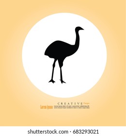 Emu Icon.vector Illustration.