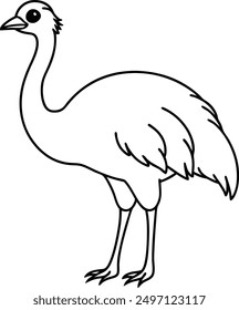 Vektordatei für Emu Line Art