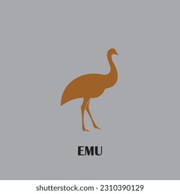 Emu logo with minimalistic design