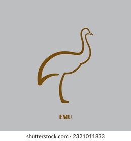 emu logo with minimalistic design