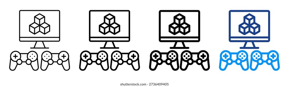 Emulator Icon Different Outline Collection Set