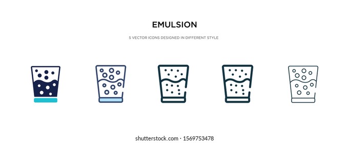 emulsion icon in different style vector illustration. two colored and black emulsion vector icons designed in filled, outline, line and stroke style can be used for web, mobile, ui