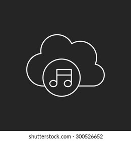 e-music line icon