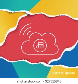 e-music line icon