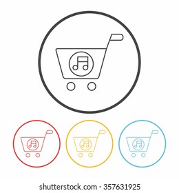e-music line icon
