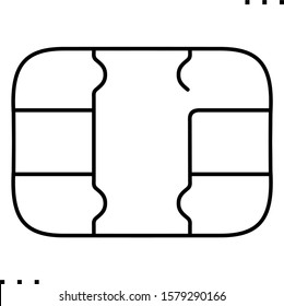 EMV Chip  line art icon