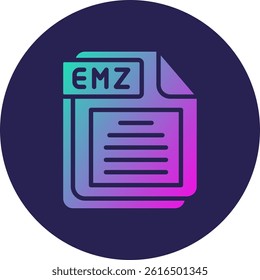 EMZ Glyph Circle Gradient Icon