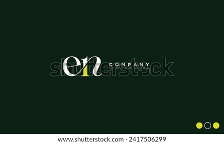  EN Alphabet letters Initials Monogram logo NE, E and N
