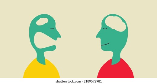 en arguing and a calm man, the Dharma concept