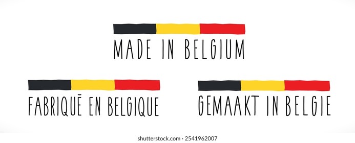 Fabriqué en Belgique, Gemaakt in Belgie : Made in Belgium in French and Dutch languages