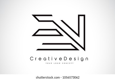 EN E N Letter Logo Design in Black Colors. Creative Modern Letters Vector Icon Logo Illustration.