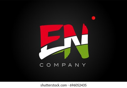 EN E N letter logo combination alphabet vector creative company icon design template modern