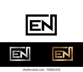 EN initial box shape Logo designs template
