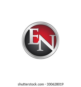 EN initial circle logo red