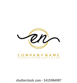 EN Initial handwriting logo concept