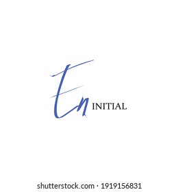 En initial handwriting logo for identity