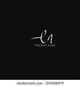 en initial handwriting logo for identity