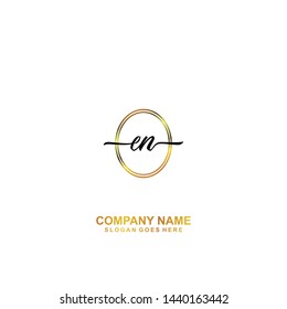 EN Initial handwriting logo template vector