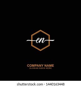 EN Initial handwriting logo template vector