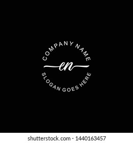 EN Initial handwriting logo template vector