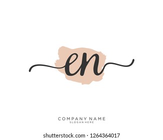 EN Initial handwriting logo vector