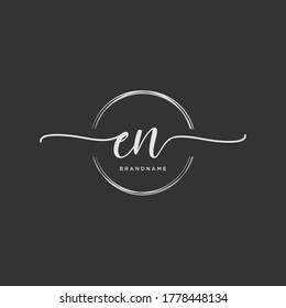 EN Initial handwriting logo vector