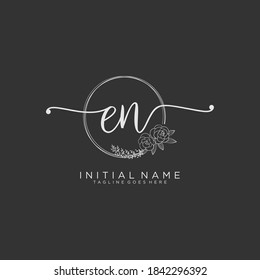 EN Initial handwriting logo vector