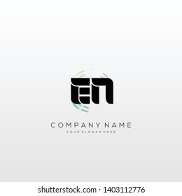 EN initial letter abstract logo design vector.