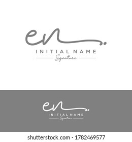 EN Initial letter handwriting and signature logo.