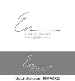 EN Initial letter handwriting and signature logo.